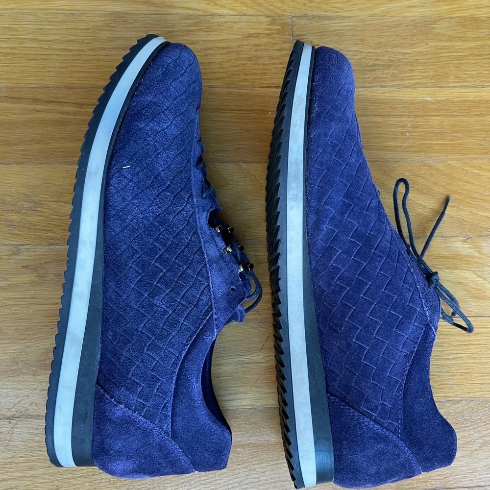 Stuart Weitzman Woven Leather Oxford Sneakers - Size 8 - Picture 4 of 8